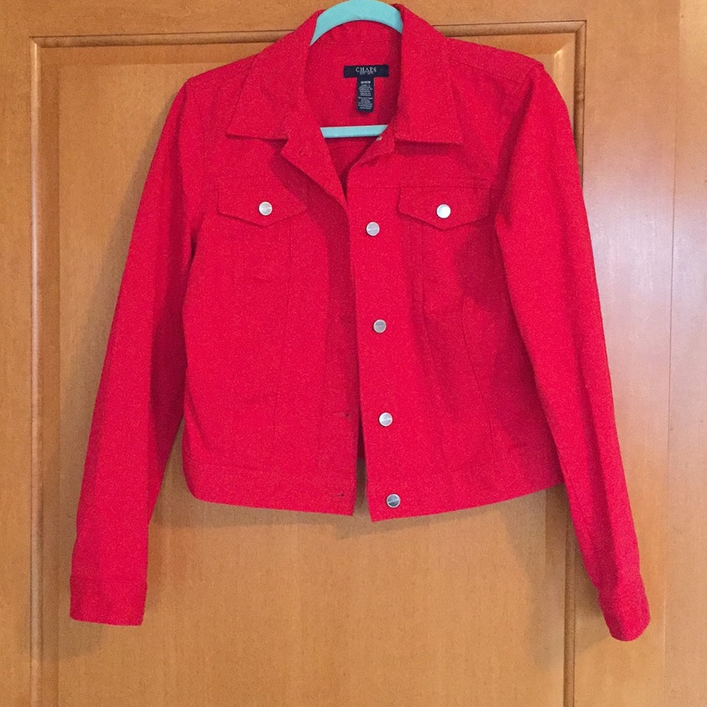 Chaps red jean jacket